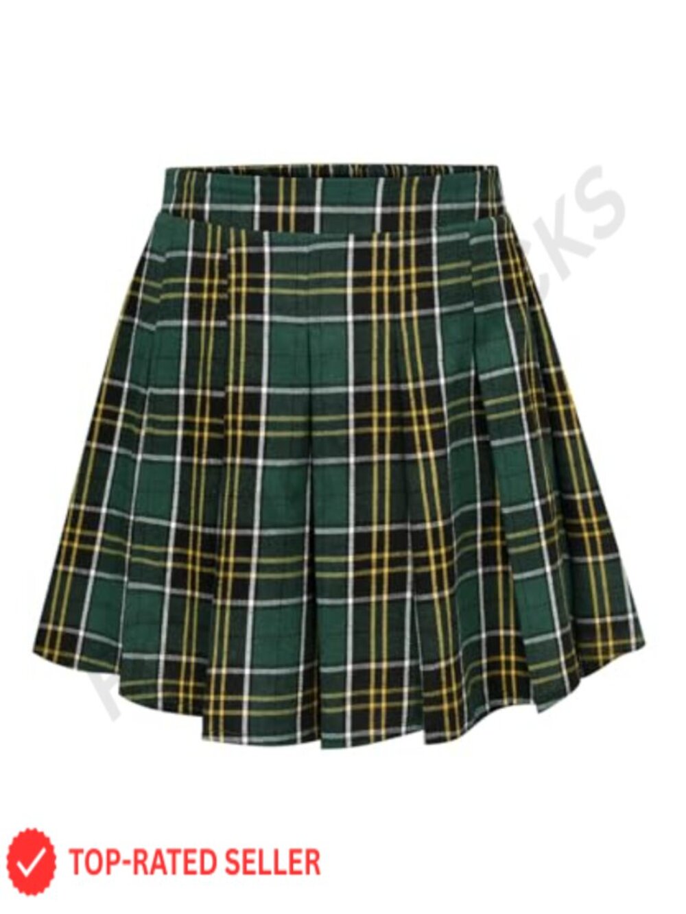 Plus Size Pleated Skater Skirt, Mini A-Line High Waist Button Up